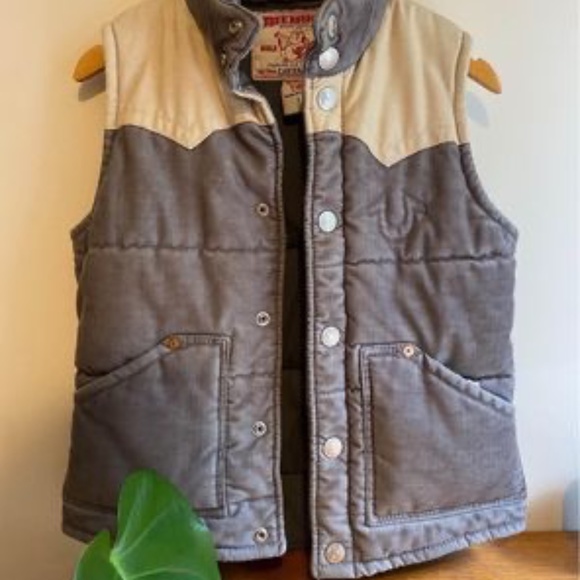 True Religion two tone puffer vest - Picture 2 of 2